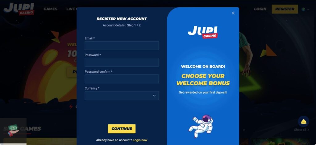 Jupi Casino login