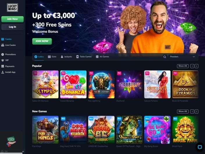 Quick facts om Lucky Wins Casino  